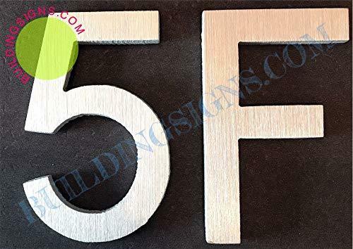 Apartment Number 5F Sign (Brush Silver,, Rust Free, 2.75 inch)….–REF24-1027