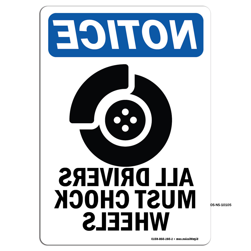 All Drivers With Symbol OSHA Notice Sign Metal Plastic Decal