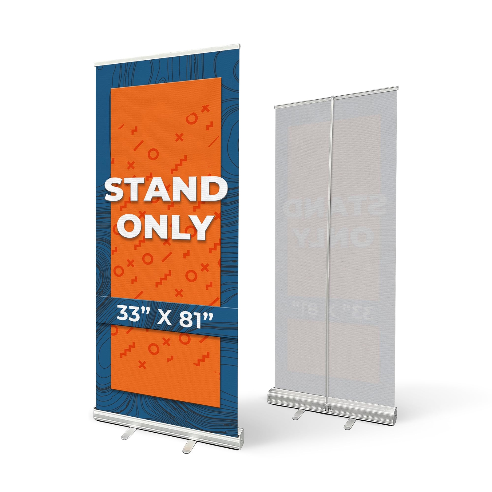 Heavy Duty Premium Retractable Banner Stand w/ Widened Base and Adjustable Size