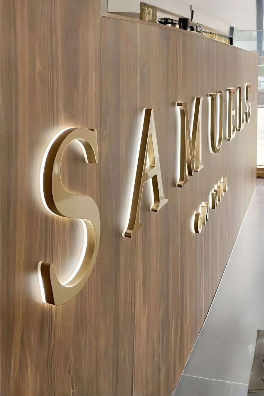 3D Laser Cut Nonlit Metal Sign – Custom Outdoor Business Logo Wall Display
