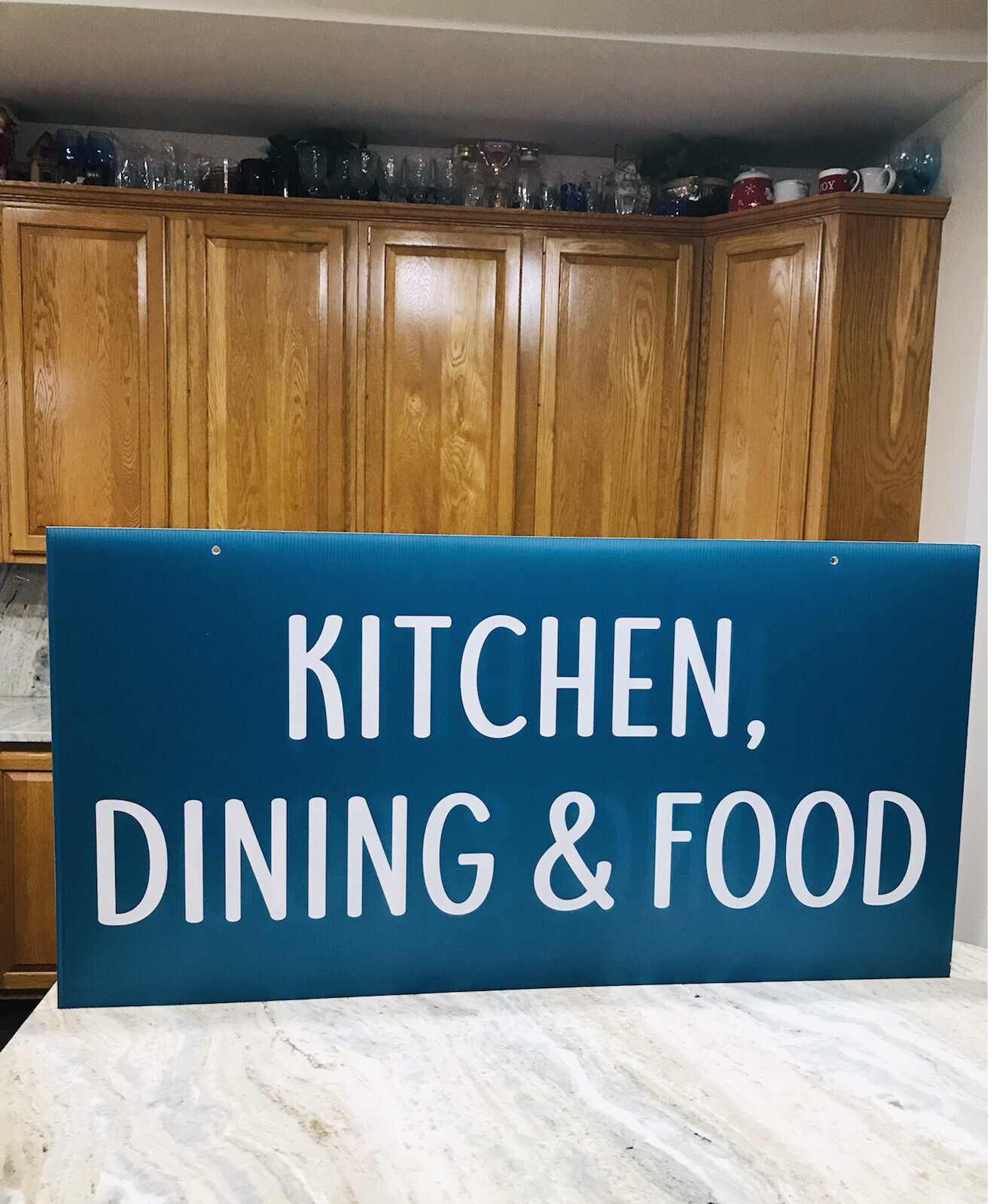Plastic Sign-Kitchen, Dinning/Food: 24x48in. Decorative/ShipN24hours