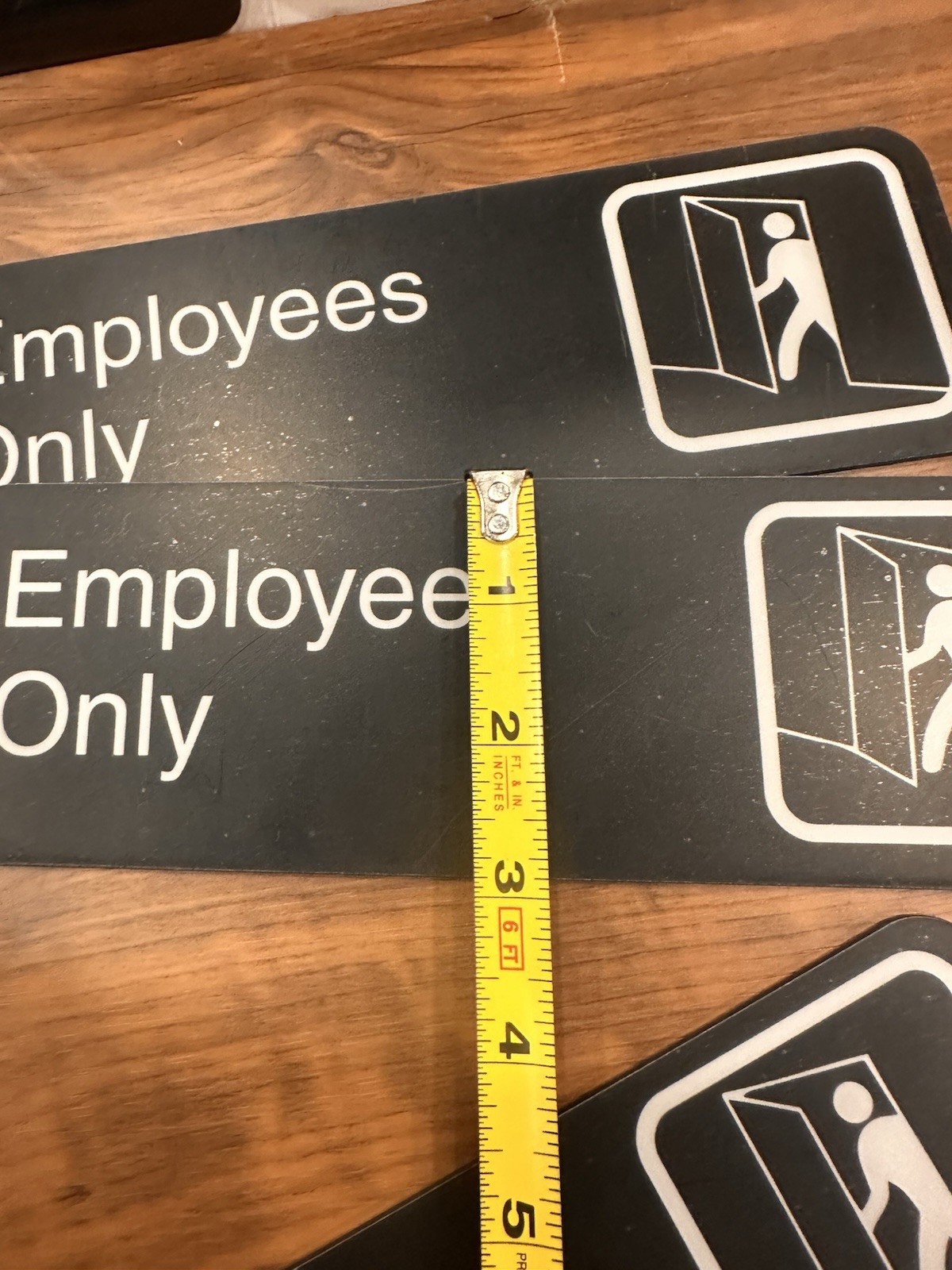 (2) Unisex Male Female Restroom Sign Handicap 6×9 & (3) Employees Only Sign 3×9”