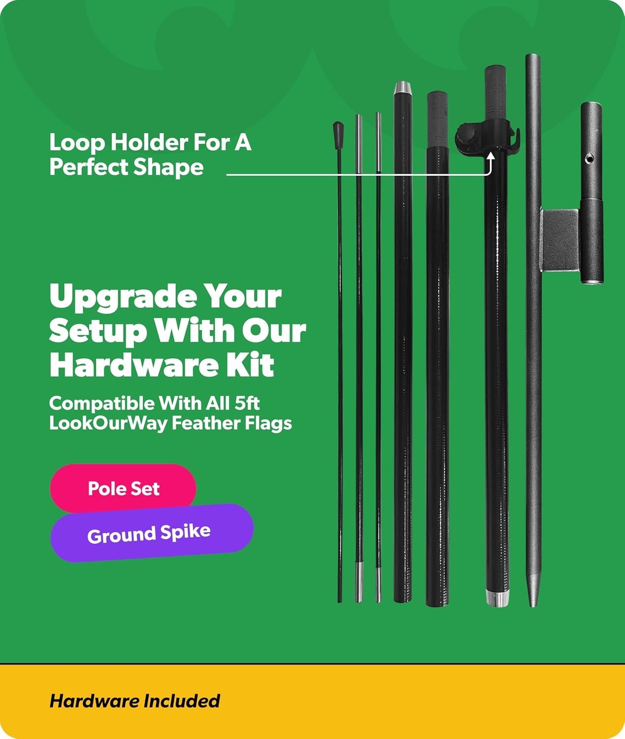 Promote Your Business with 7FT Feather Flag Kit and Ground Spike – Easy Setup