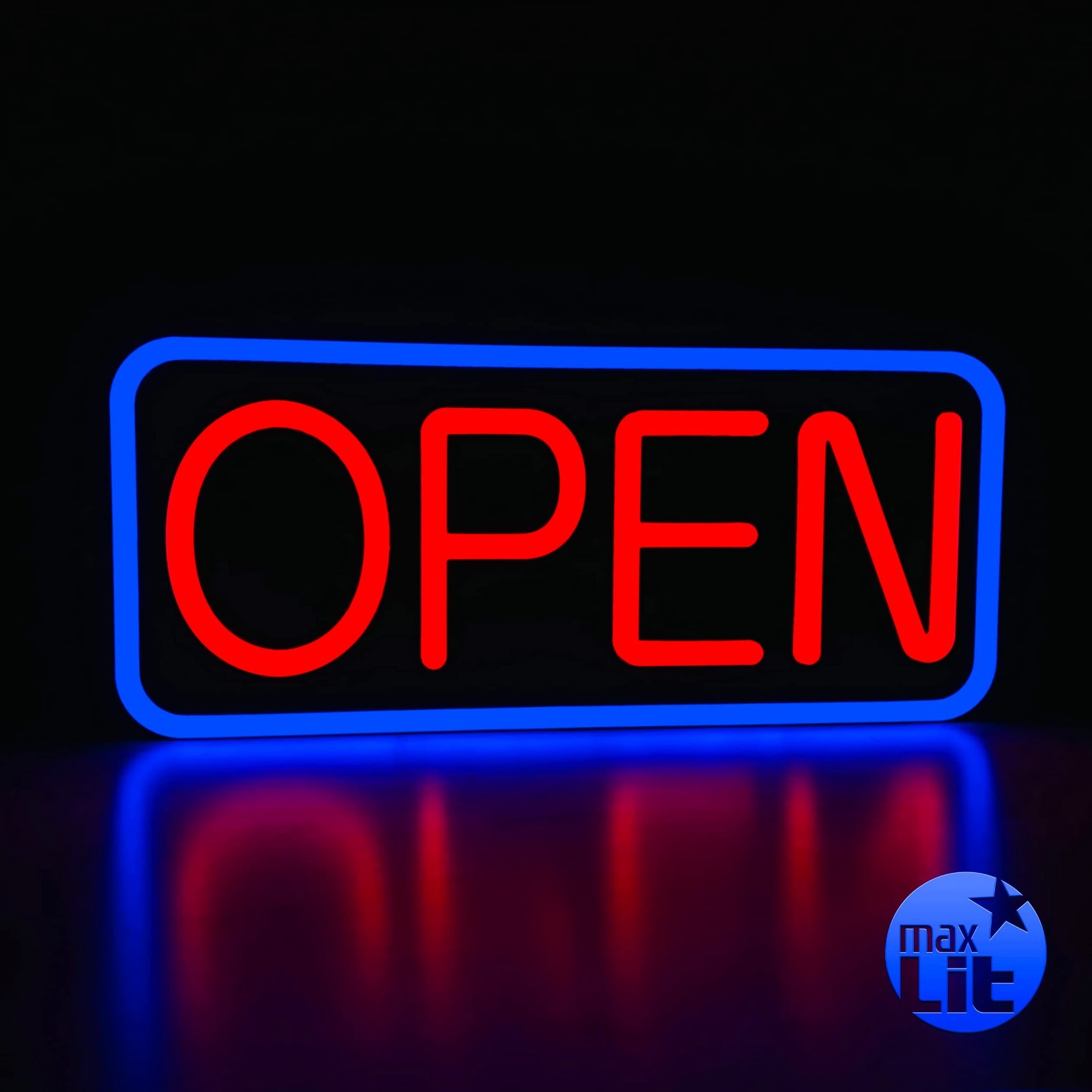 Ultra Bright 21″ LED Neon Sign – OPEN – Remote Control, Energy Efficient, Durabl