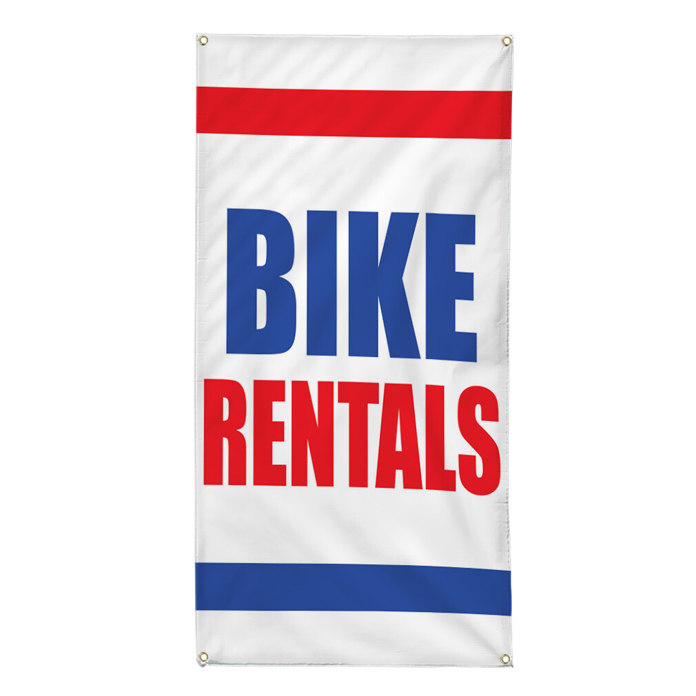 Vertical Vinyl Banner Multiple Sizes Bike Rentals Business Outdoor