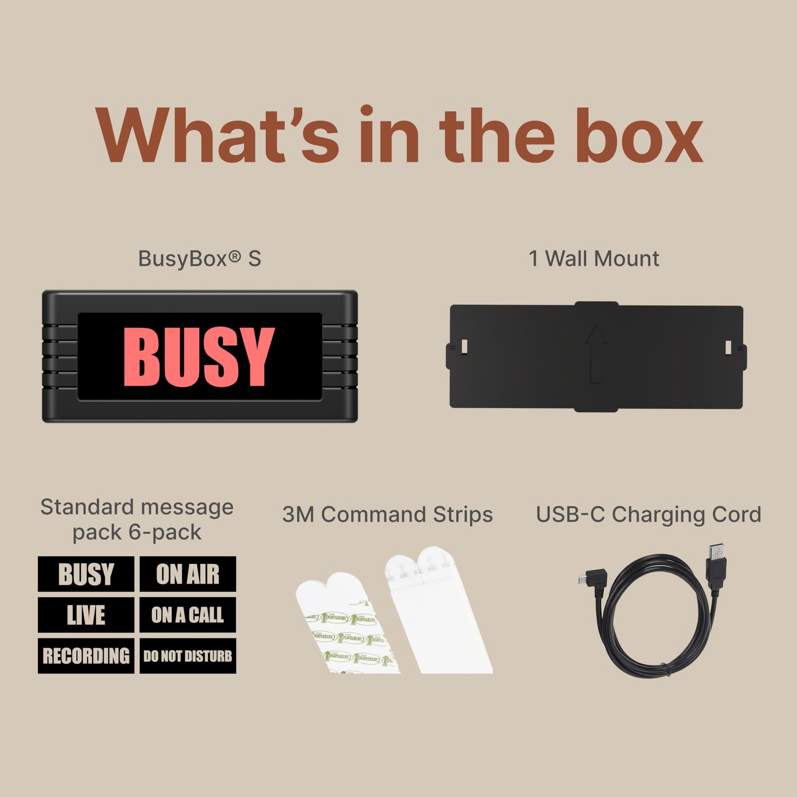 BusyBox S smart sign | Bluetooth | Battery Powered | Home Office | Wireless |