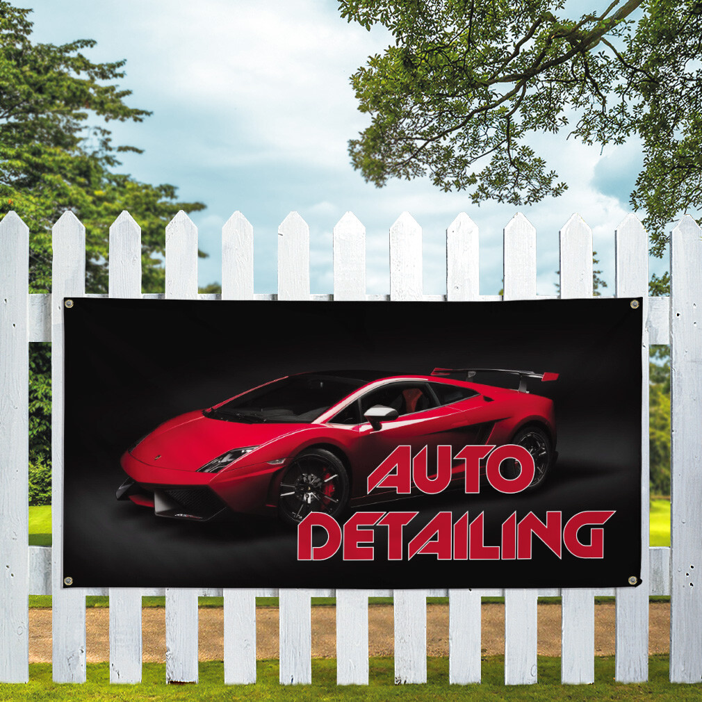 Vinyl Banner Multiple Sizes Auto Detailing Advertising Printing Ad Automotive
