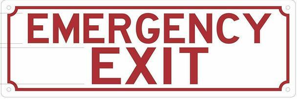 Emergency EXIT Sign (Reflective,Aluminium 4×12)-ref0420