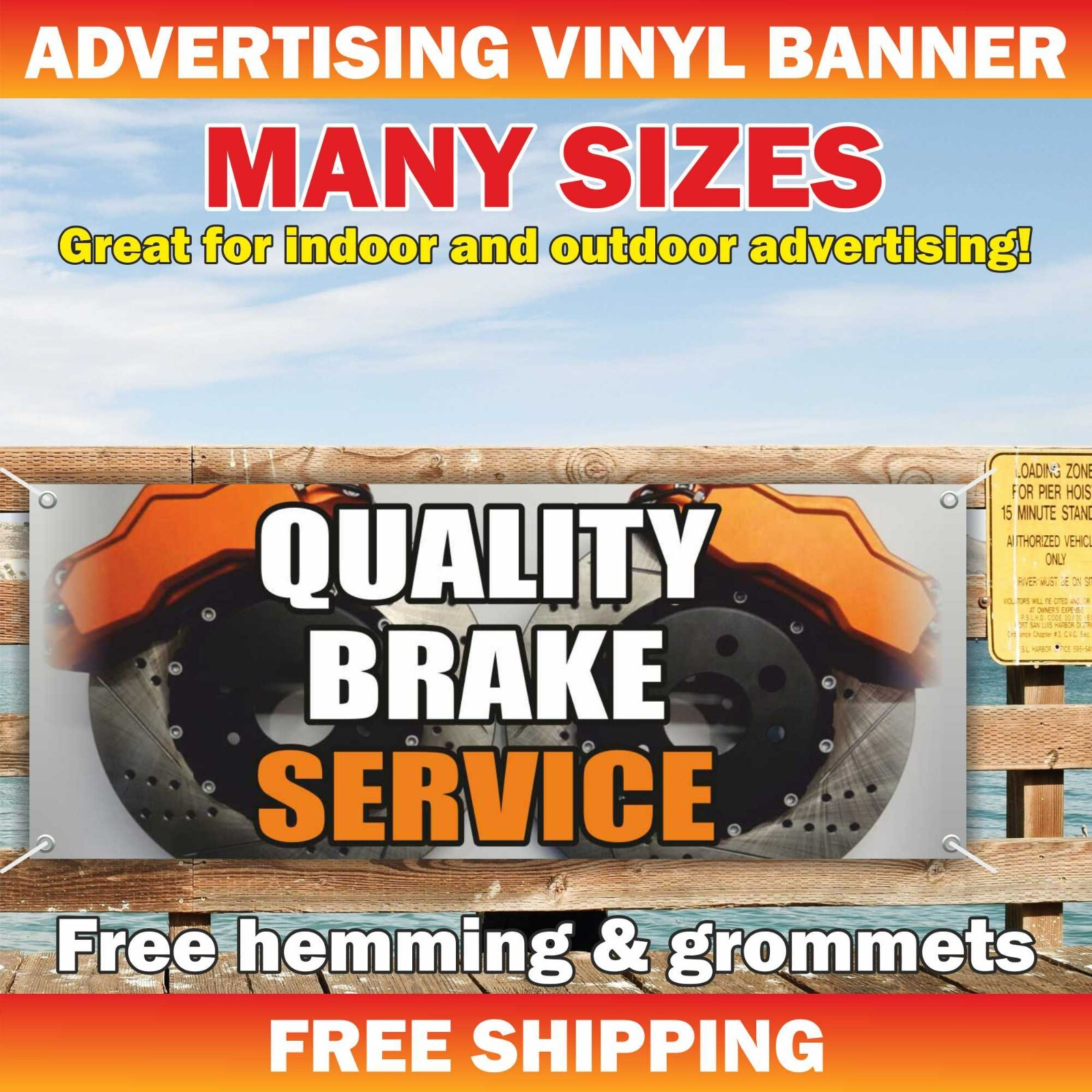 BRAKE SERVICE Advertising Banner Vinyl Mesh Sign auto car repair special check