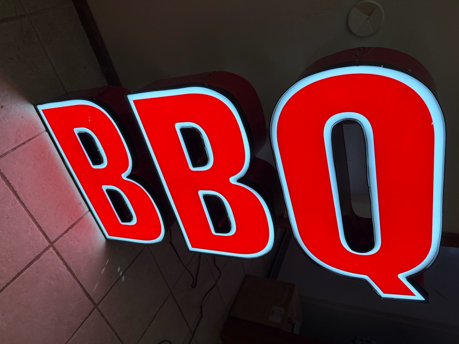 BBQ Custom LED Channel Letters Store Frontlit Signage 41”x24”x8” w/12ft Cord