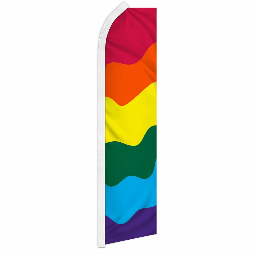Rainbow Advertising Swooper Feather Flag Pride Flag