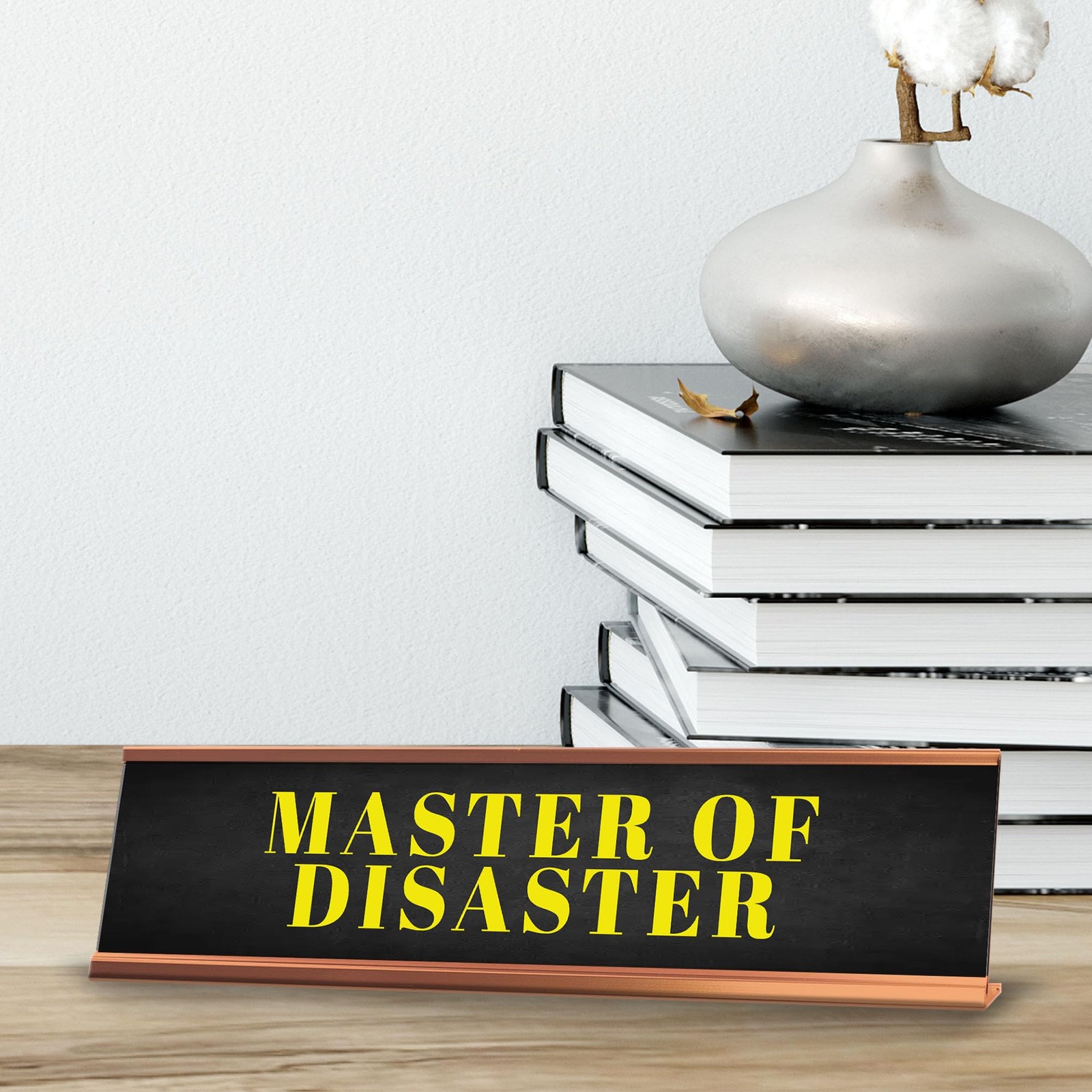 Master Of Disaster Desk Sign (2×10″) | Funny Office Decor