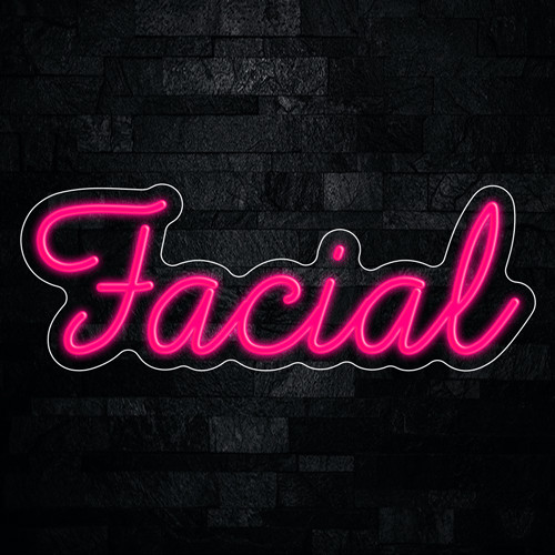 Facial LED Neon Sign 22″L x 8″H #33090