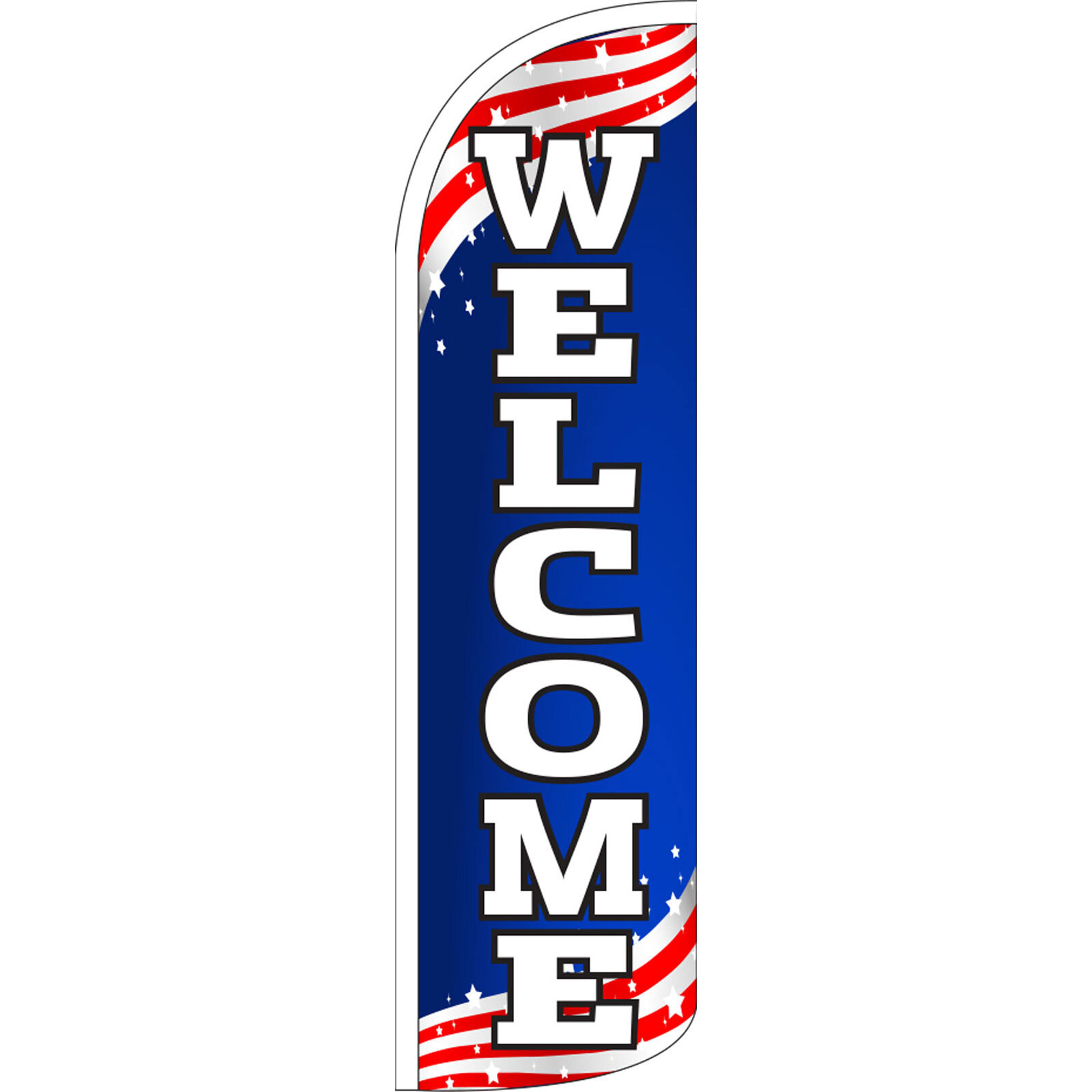 Welcome 3 ft X 11 1/2 ft Windless Swooper Flag (Flag Only)