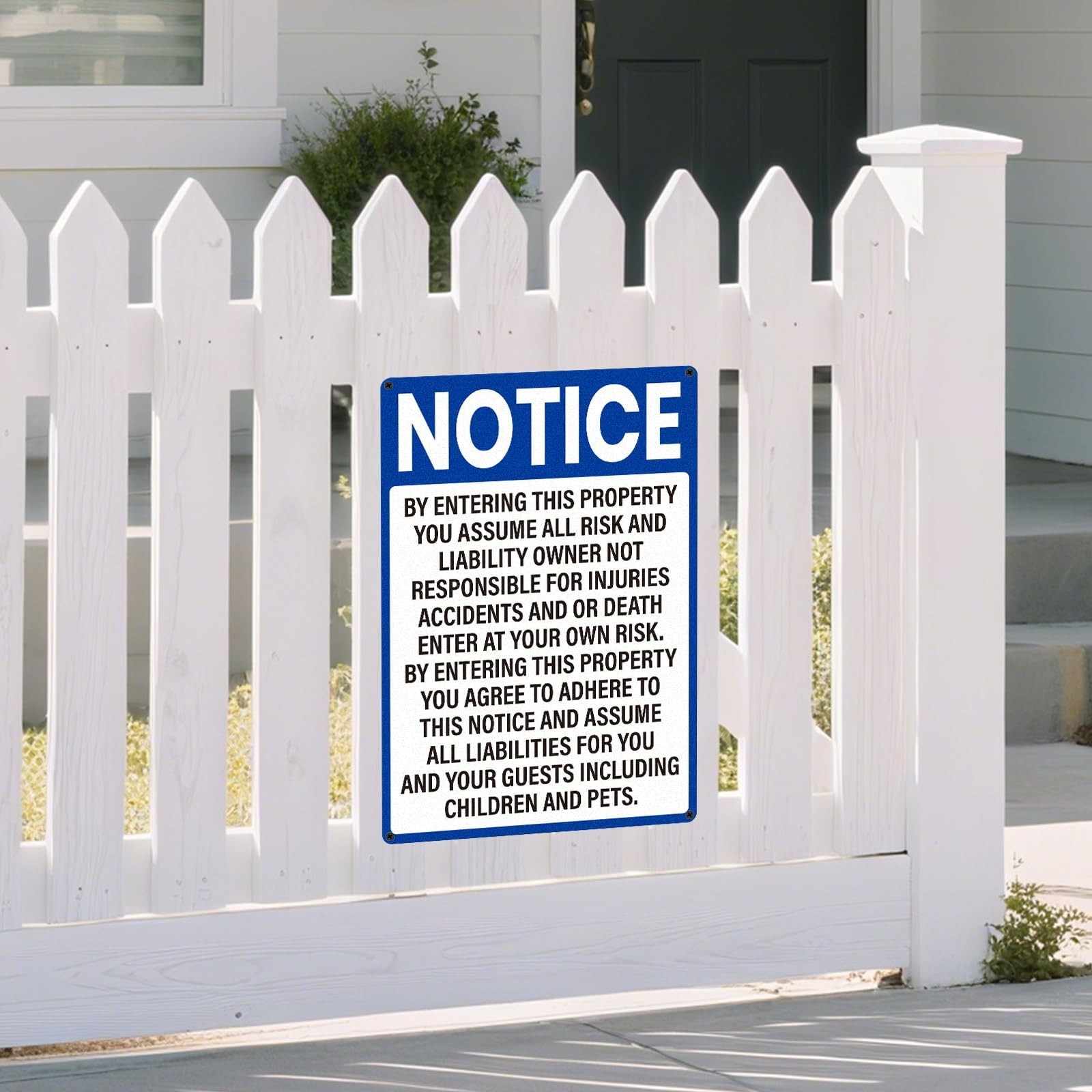 2 Pack Not Responsible for Accidents Sign – 10×14″ Rust-Free Aluminum Warning fo