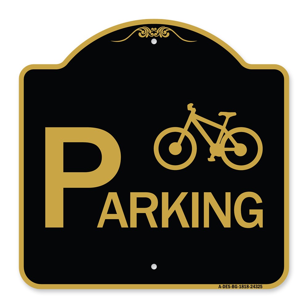 Designer Series – Bicycle Parking (With Graphic) Heavy Gauge Aluminum