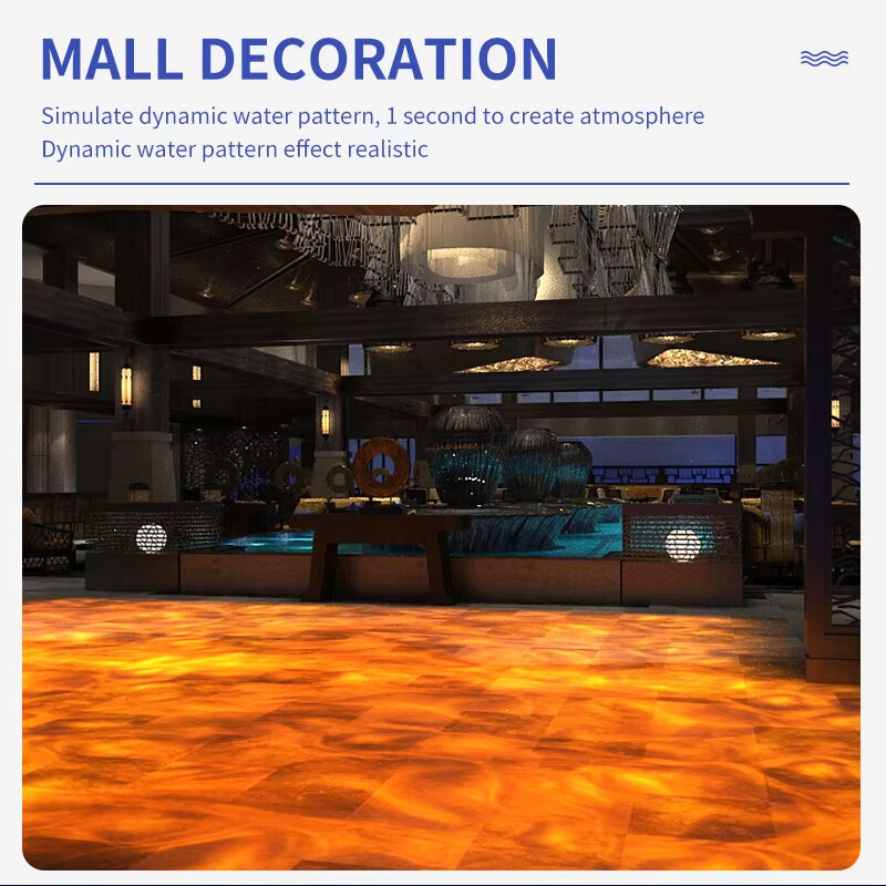 60W Dimmable Water Wave Ripple Projection Light Waterproof Gobo Logo Projector
