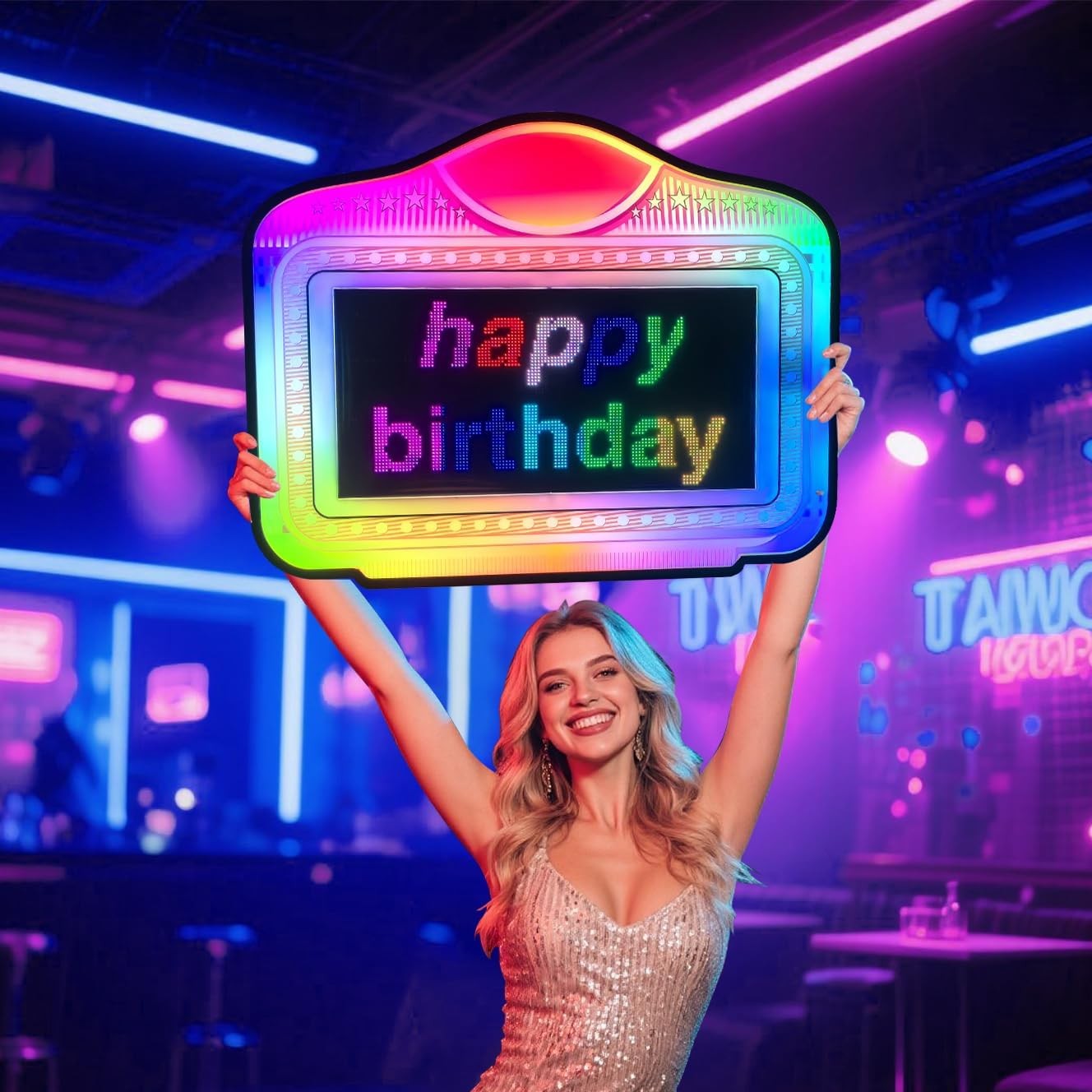 LED Bottle Service Sign VIP Bottle Girl Sign