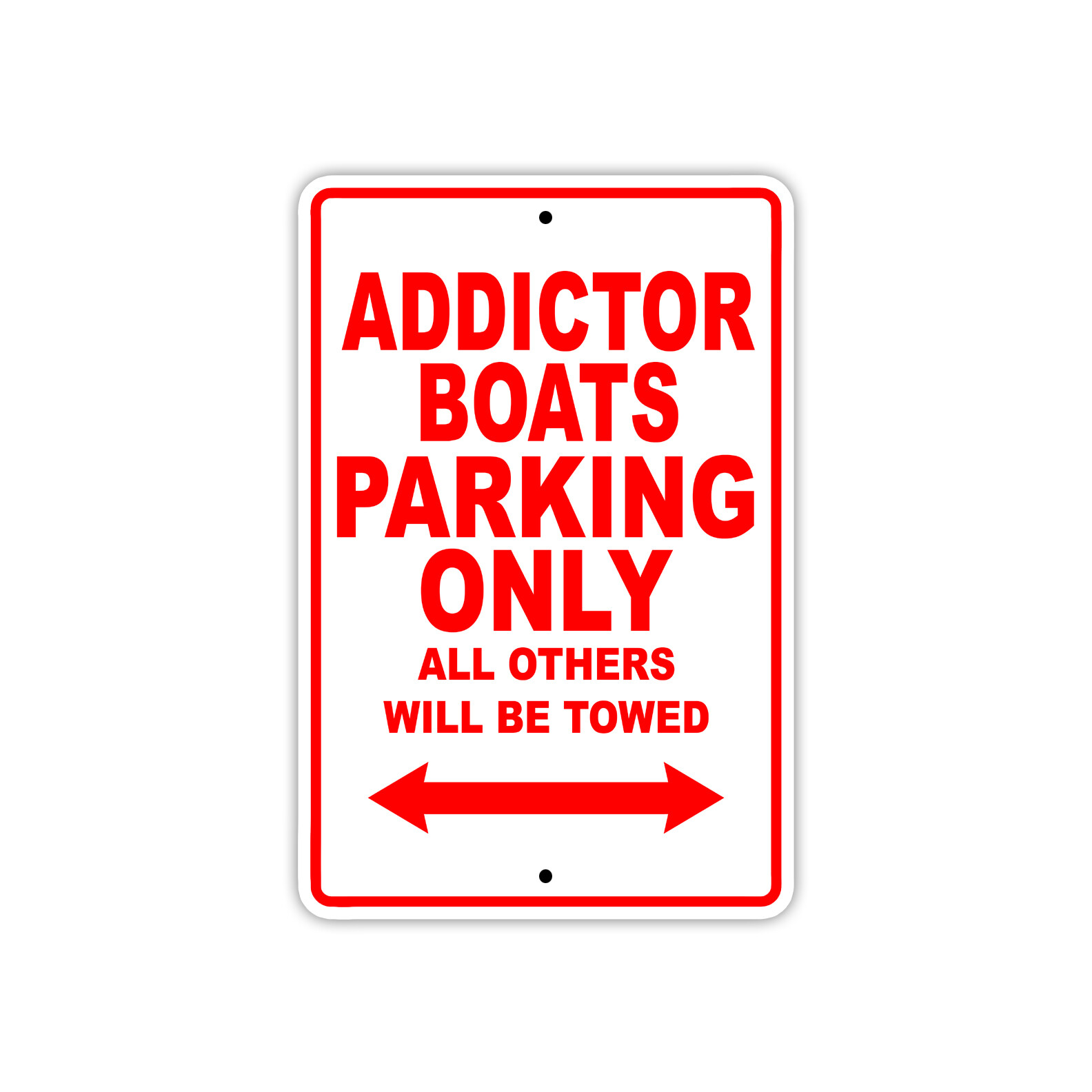 Addictor Boats Parking Only Boat Ship Notice Decor Novelty Aluminum Metal Sign