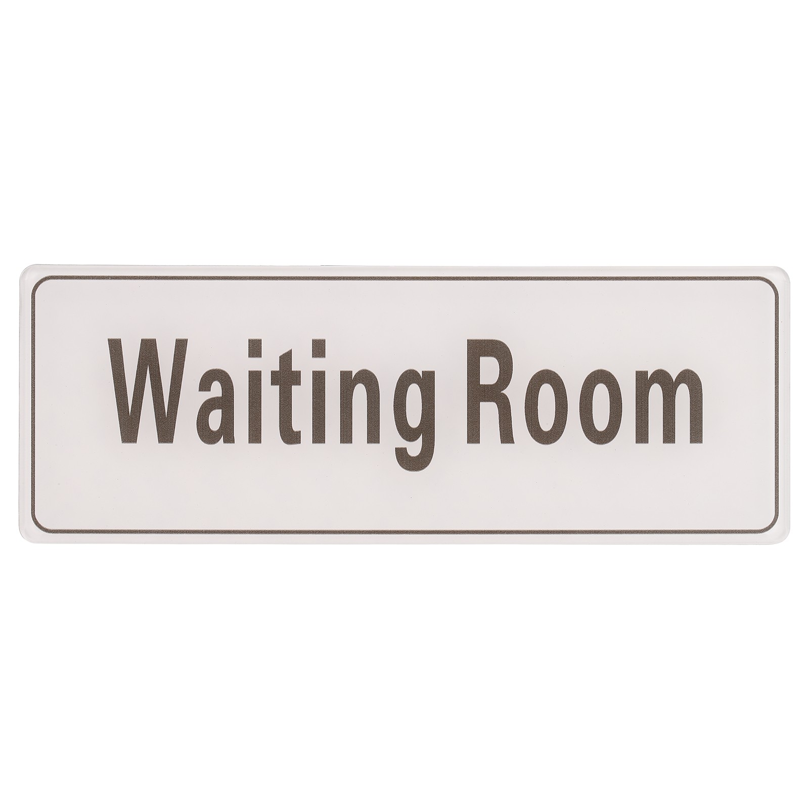 9″x3″ Waiting Room, 1Pcs Room Door Sign, Beige with Charcoal Gray Text