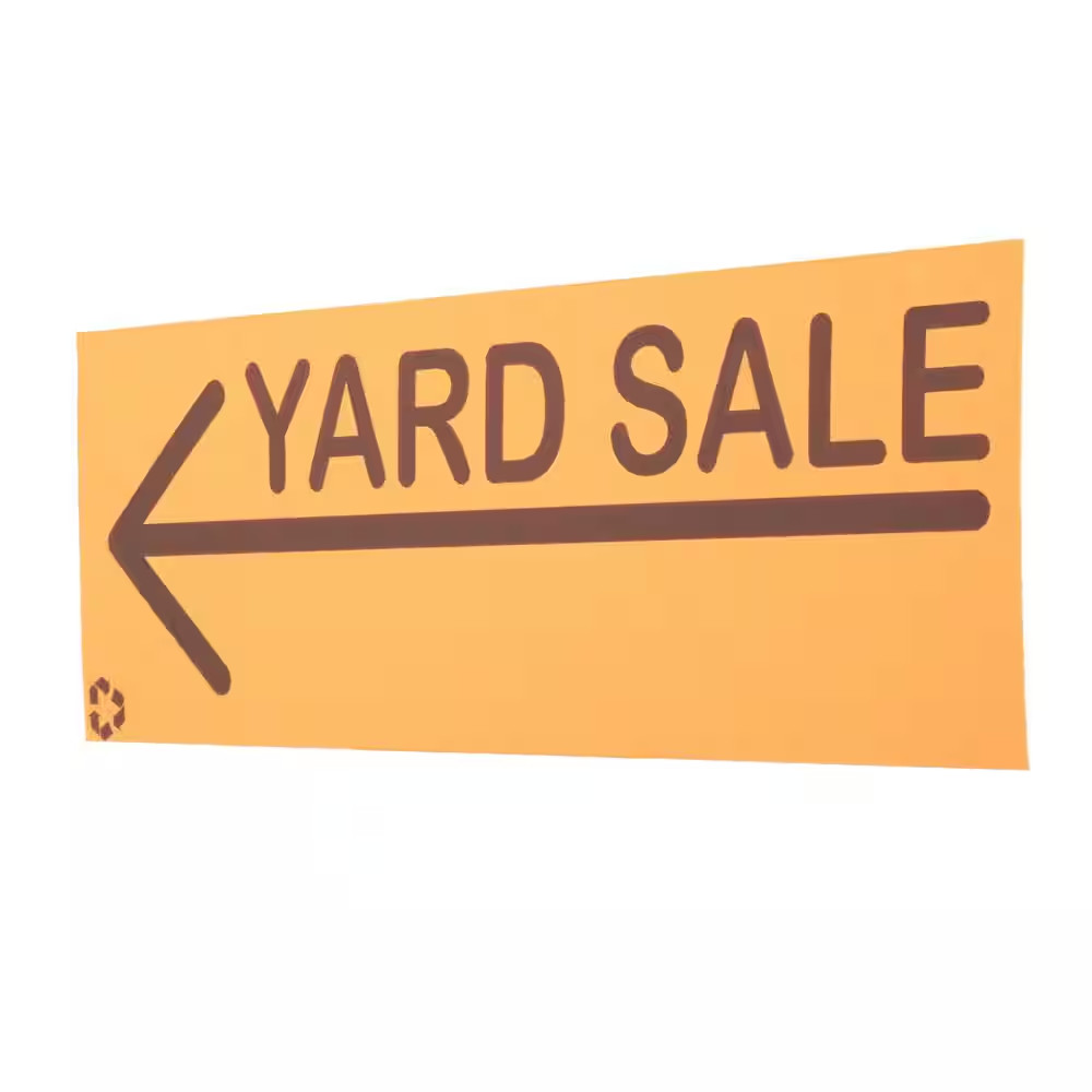 6.5 In. X 20 In. Yard Sale Sign 4-Pack