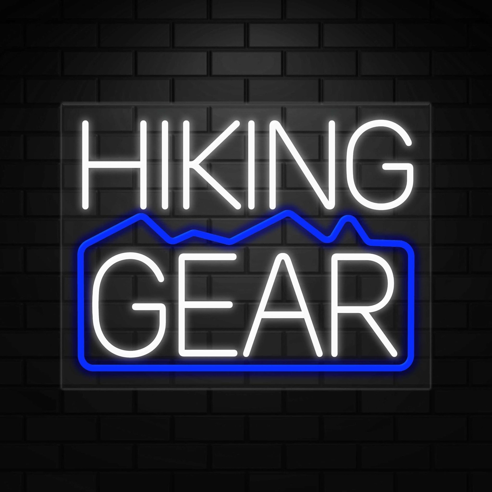 Hiking Gear Neon Sign for Retail Displays | LED Flex Neon | 24″W x 18″H x 1″D