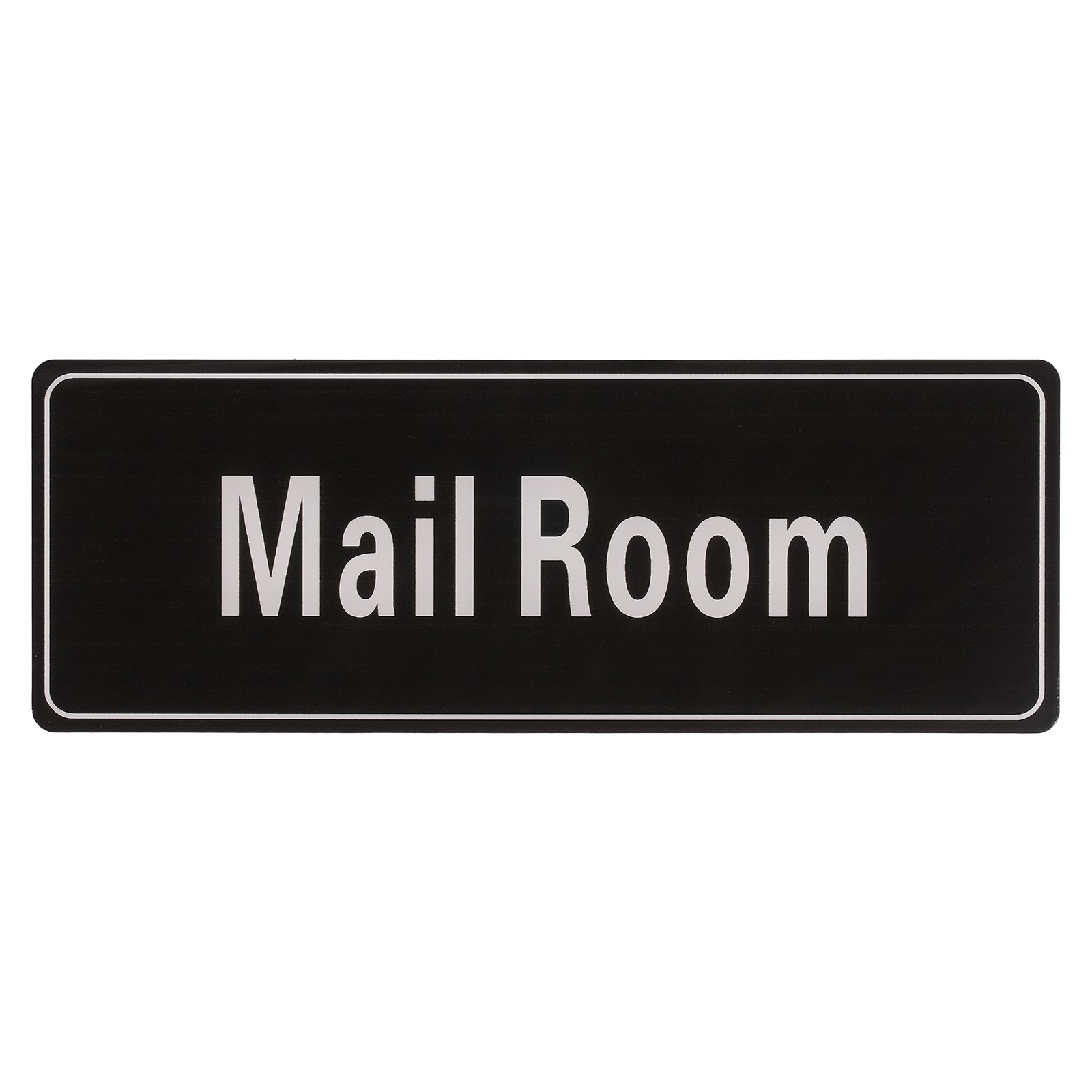 9″x3″ Mail Room, 1Pcs Room Door Sign Self-Adhesive, Black with White Text