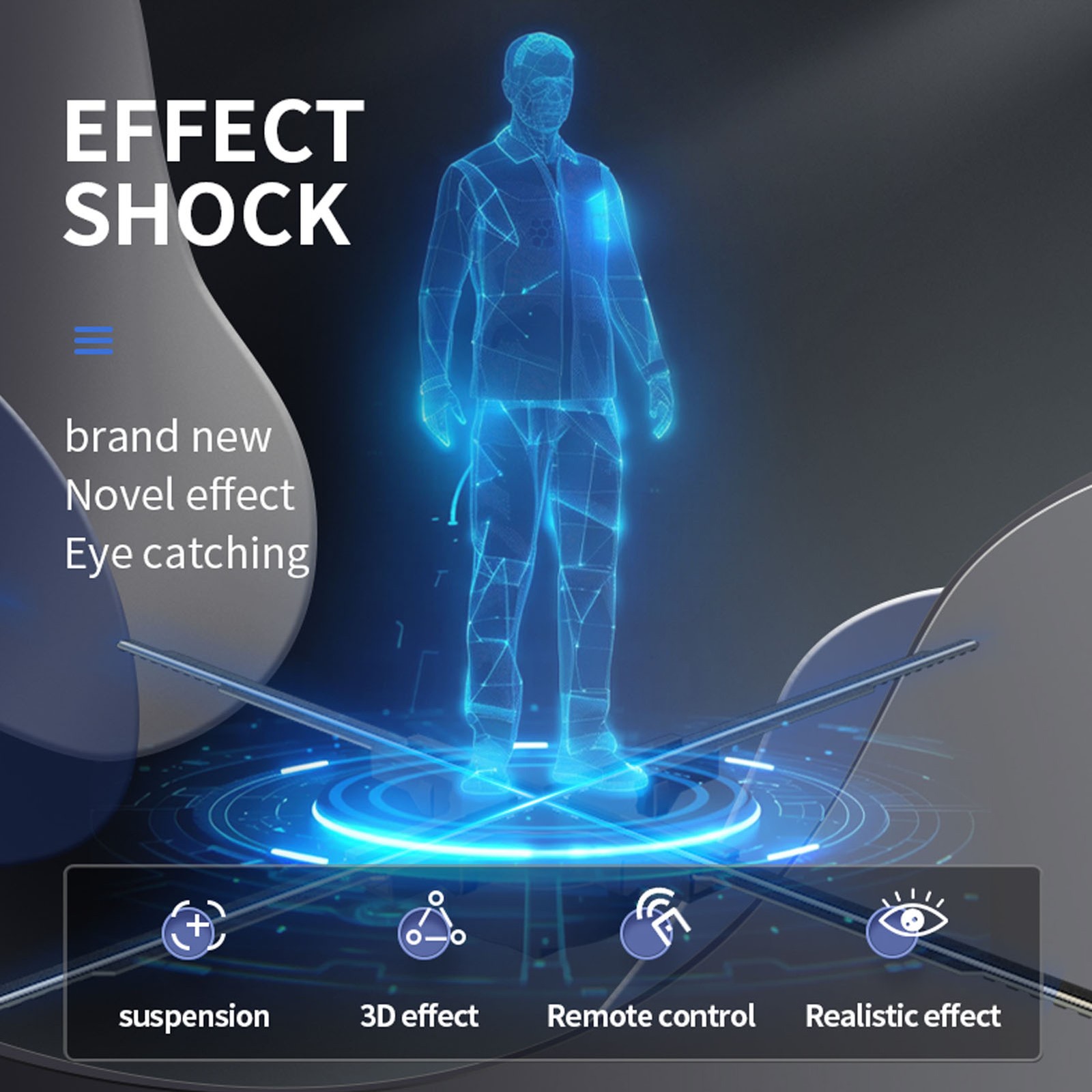3D Hologram Fan 640 LED Brightness WiFi App Control For Exhibition RCUD JKCX