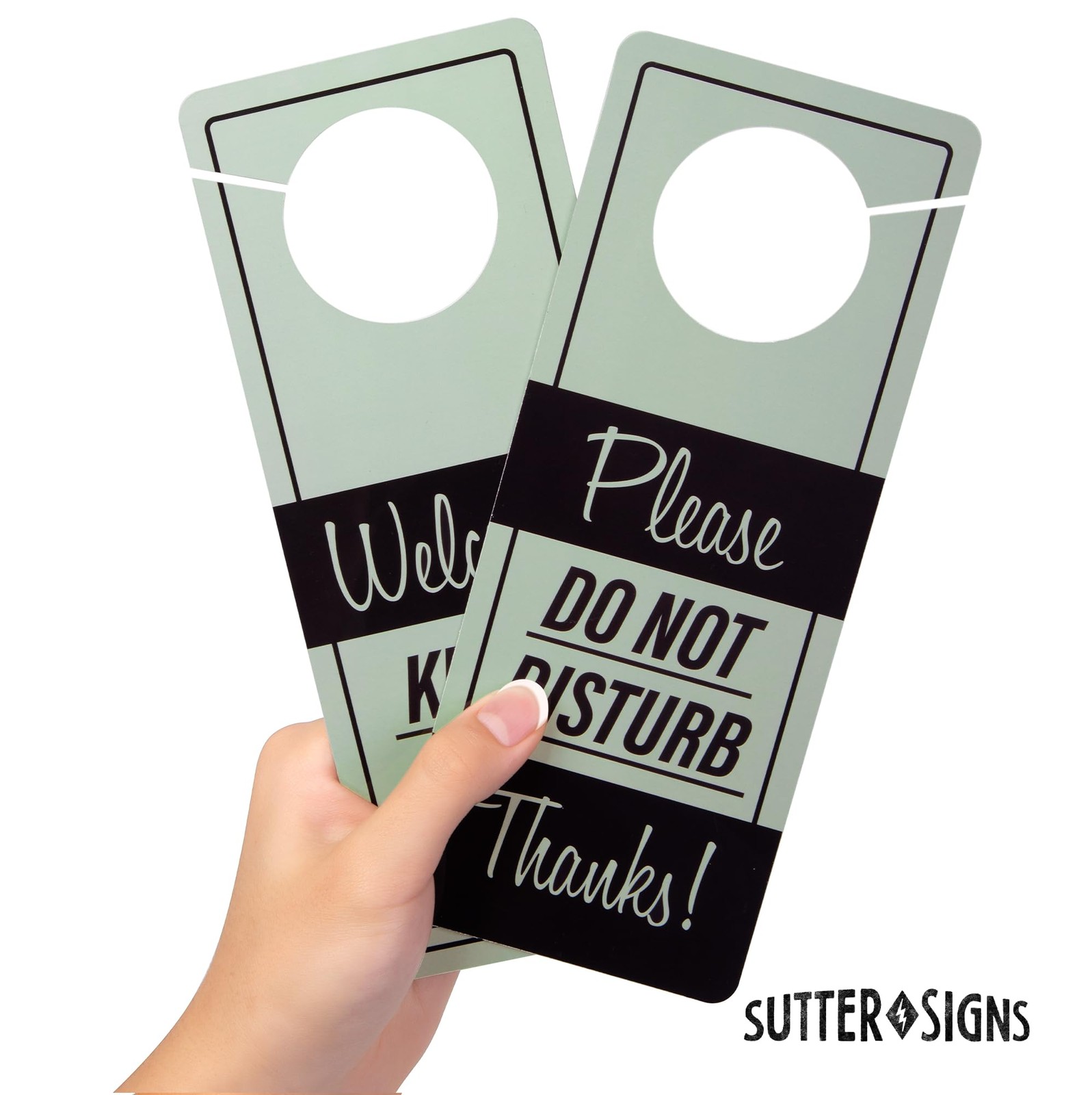 2 PCS Do Not Disturb Door Hanger Sign Meeting In Progress 9.5×3.8 Inch