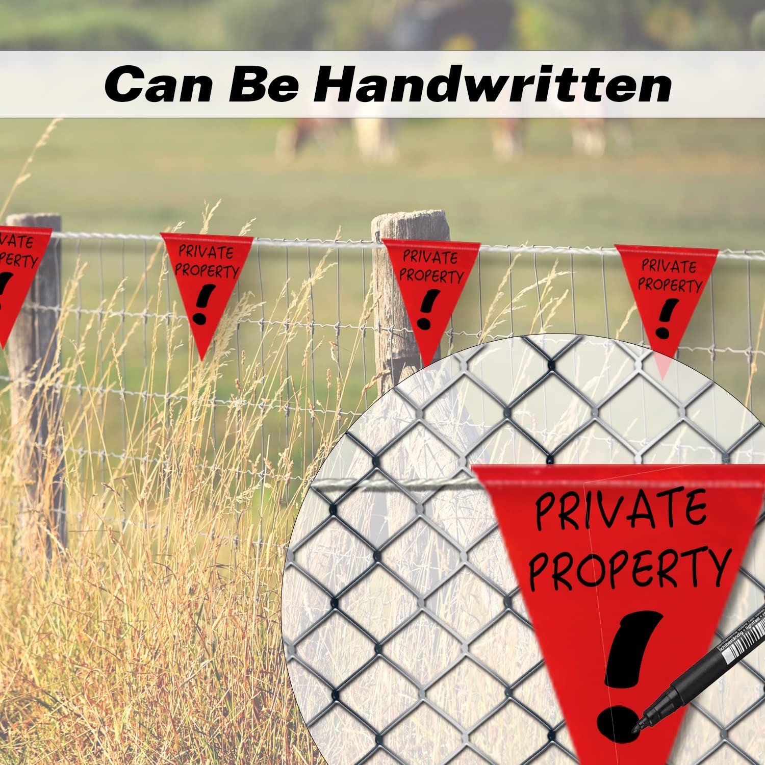 Caution Barricade Flags 102FT String Warning Hazardous Area Traffic Control
