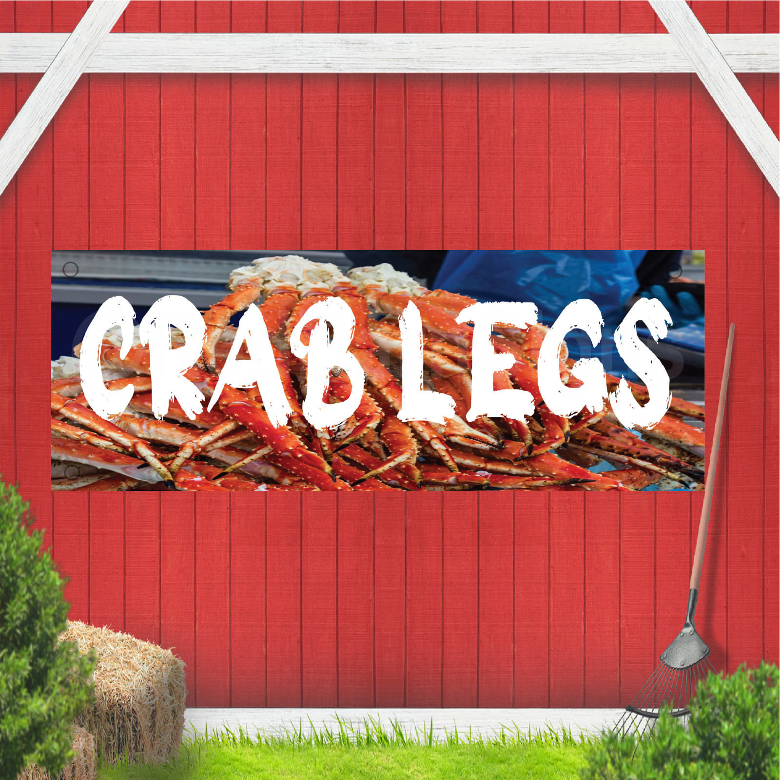 Crab Legs Indoor Outdoor Vinyl Banner Design
