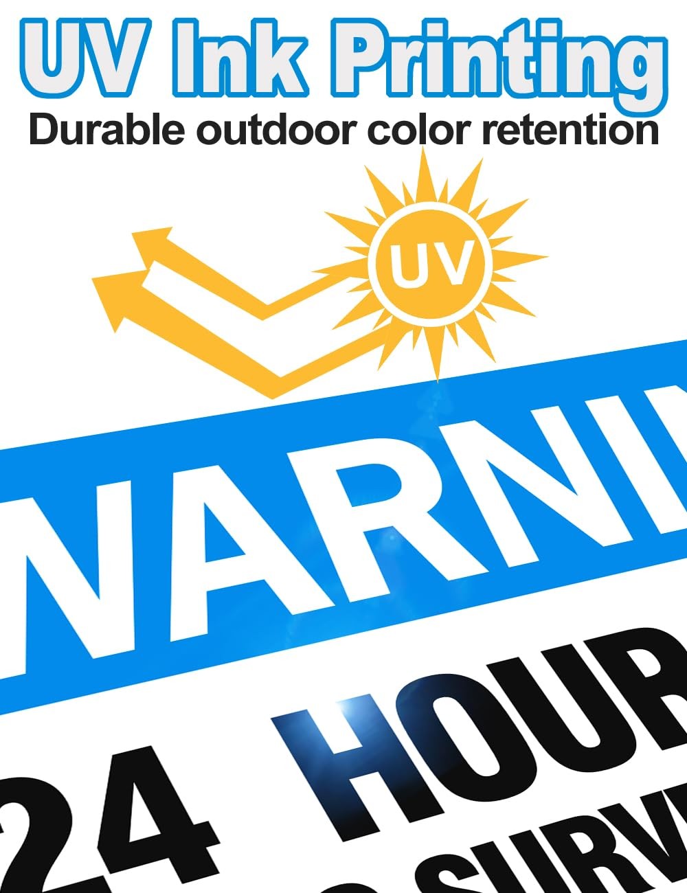 Video Surveillance Sign 4-Pack 12″ X 8″ Security Camera Sign Reflective and