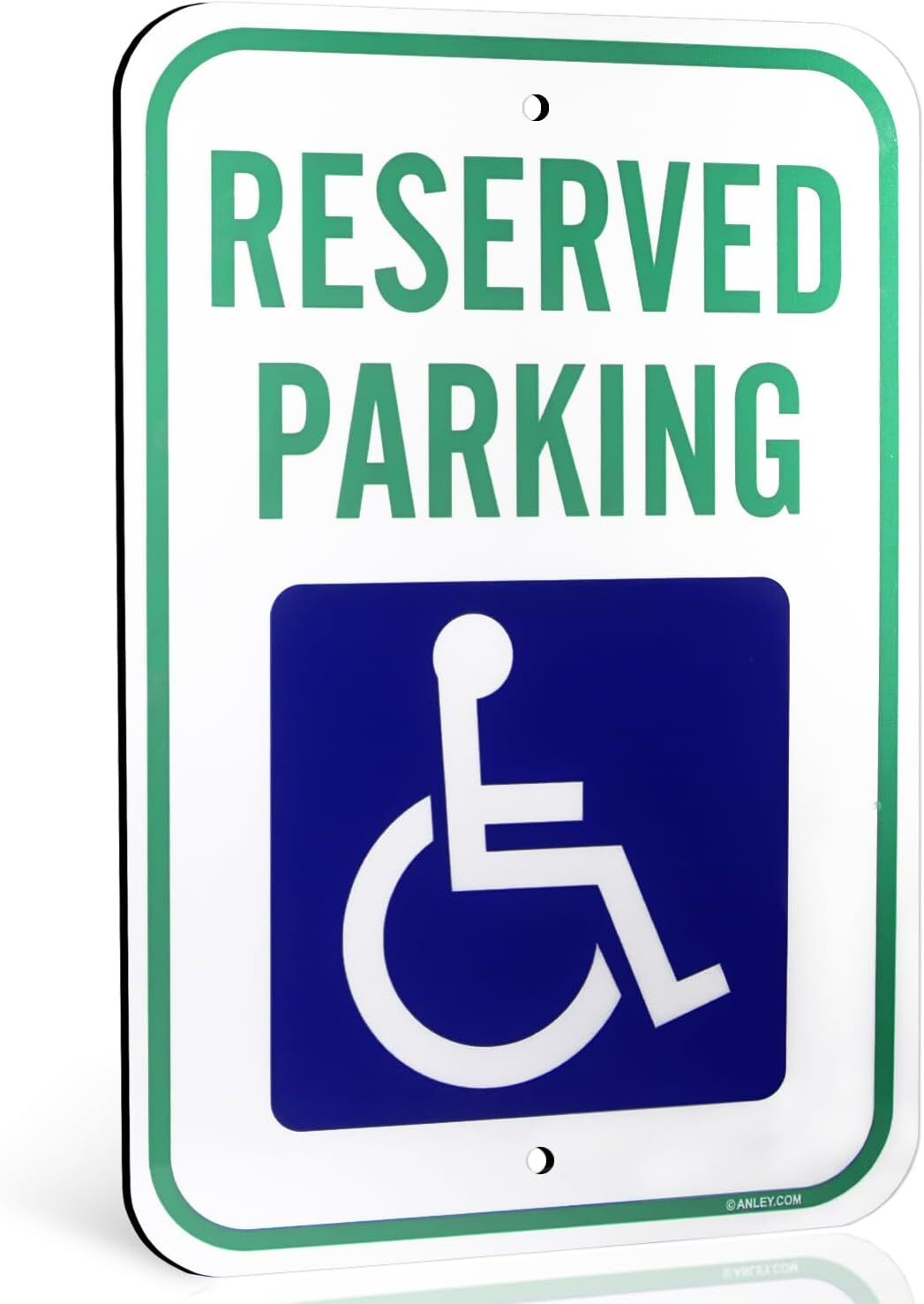 Anley Handicap Parking Sign 18 X 12 In – 40 Mil Thick Rust-Free Aluminum