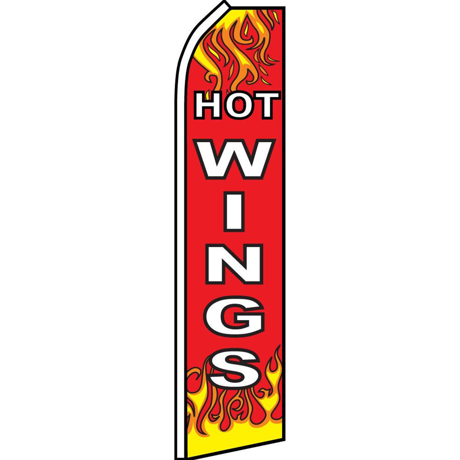 Hot Wings 2 1/2 ft X 11 1/2 ft Swooper Flag