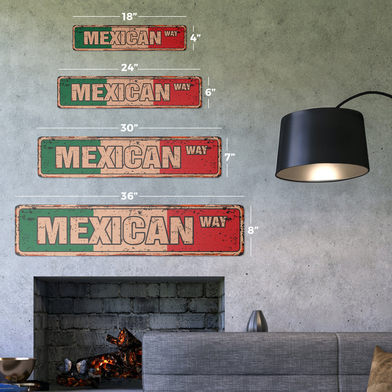 MEXICAN FLAG Vintage Street Sign mexico mexicana flags restaurant food