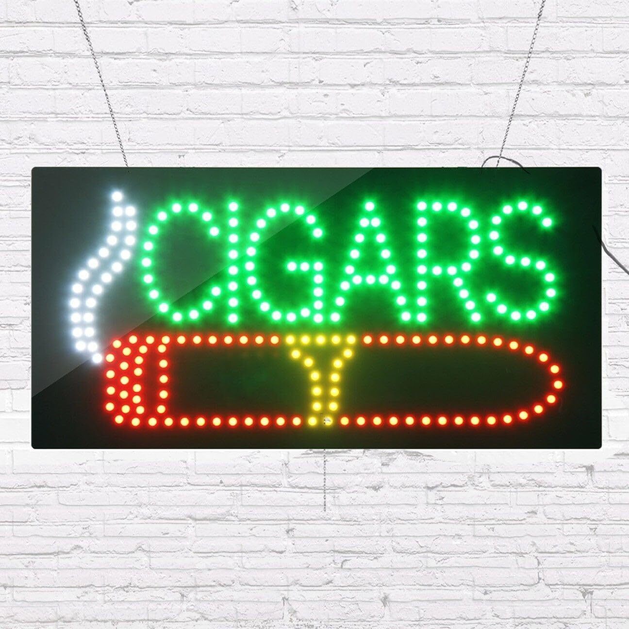 LED Cigars Sign for Retail Business Displays | Light Up Sign | 12″H x 24″W x 2″D