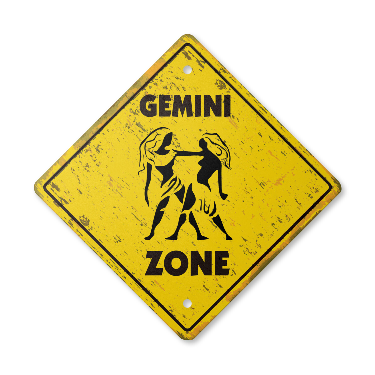 Gemini Vintage Crossing Sign Xing Plastic Rustic zodiac horoscope birthday mytho
