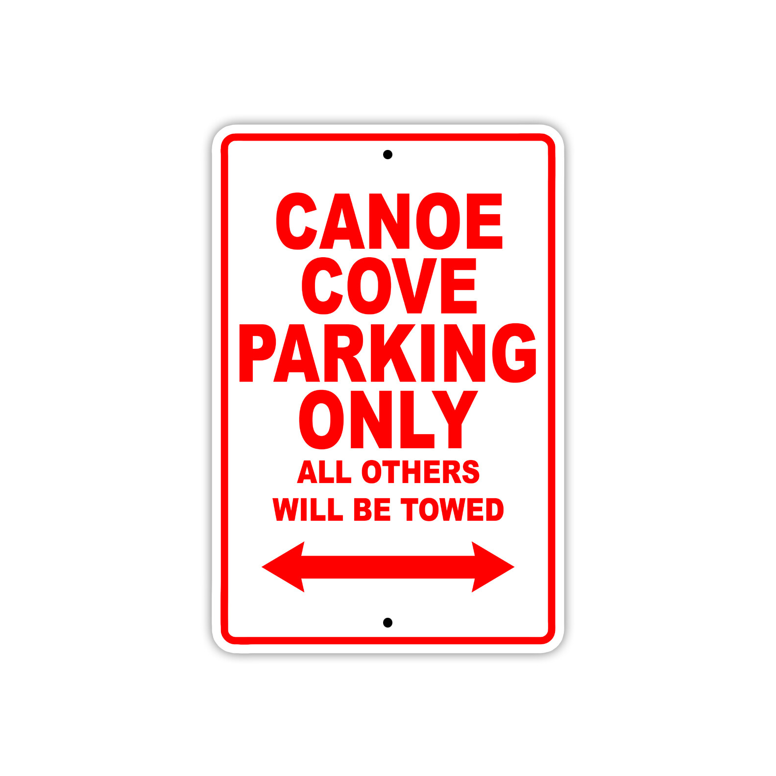 Canoe Cove Parking Only Boat Ship Art Notice Decor Novelty Aluminum Metal Sign