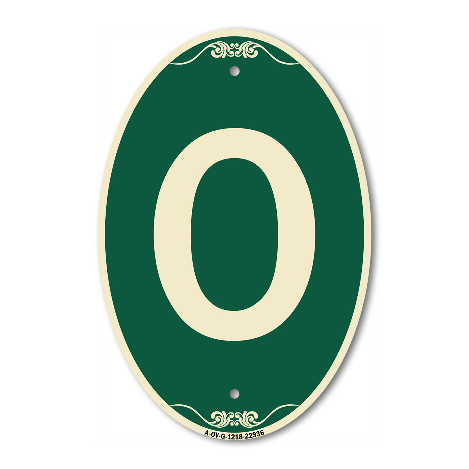 SignMission Designer Series Sign – Sign with Letter O 12″ x 18″ Aluminum Sign