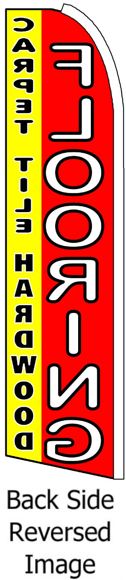 FLOORING Carpet Tile Hardwood Advertising Flutter Flag Feather Swooper Banner