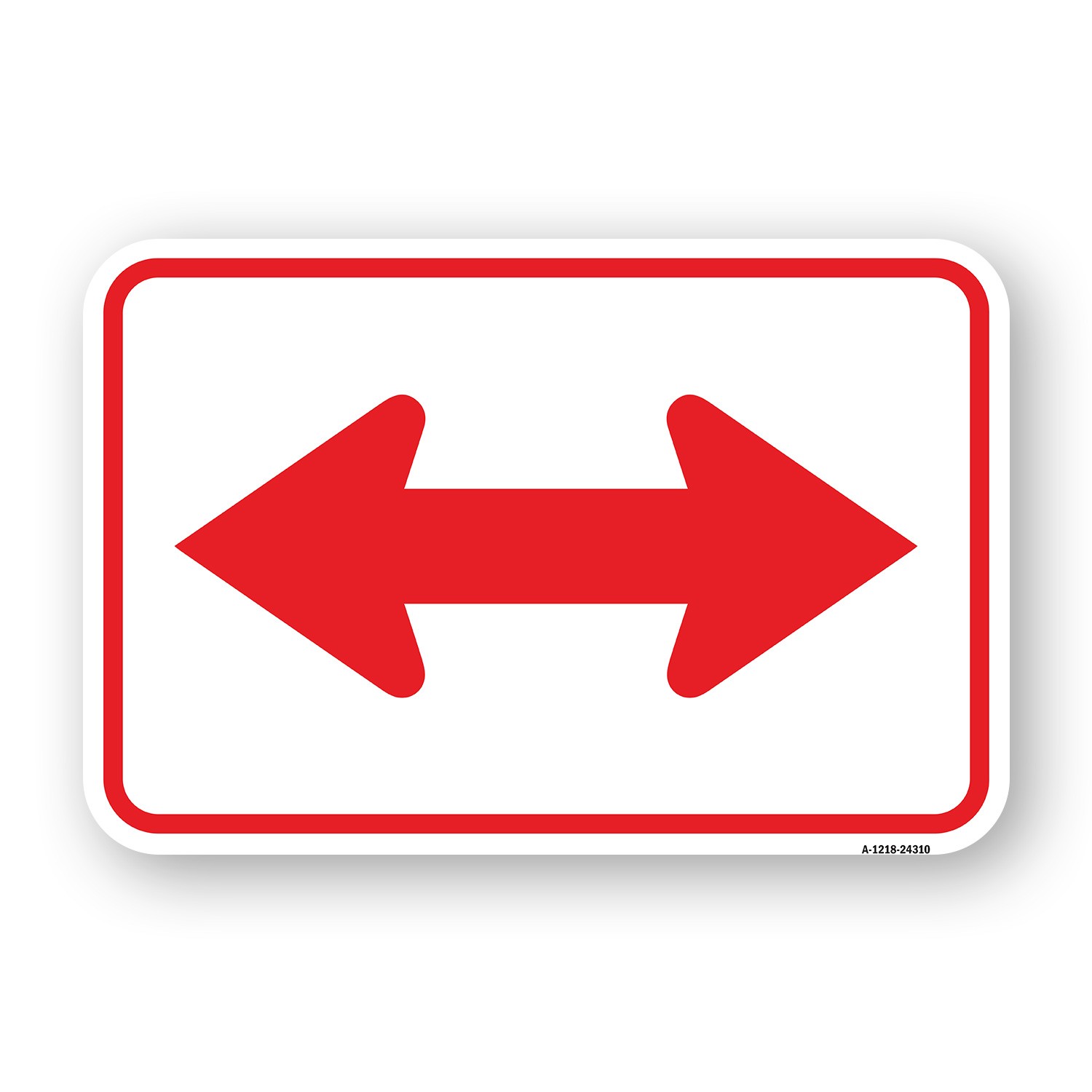 Bidirectional Arrow (Red) Heavy Gauge Aluminum Parking Sign