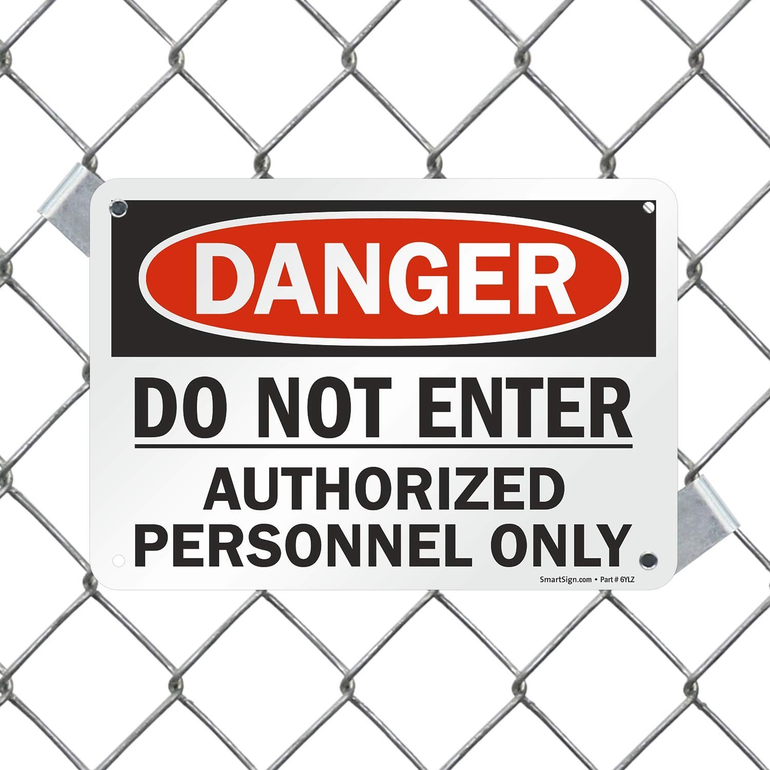 Danger Do Not Enter Authorized Personnel Only Sign 7×10 Inch Plastic