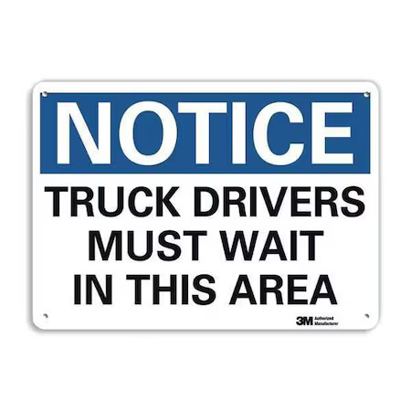 Lyle U5-1579-Ra_10X7 Reflective Loadiing & Unloading Sign, 7 In H, 10 In W,