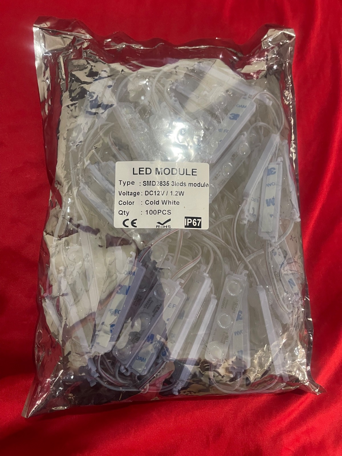 LED MODULE Type : SMD2835 3leds module Voltage : DC12V / 1.2W Color : Cold White