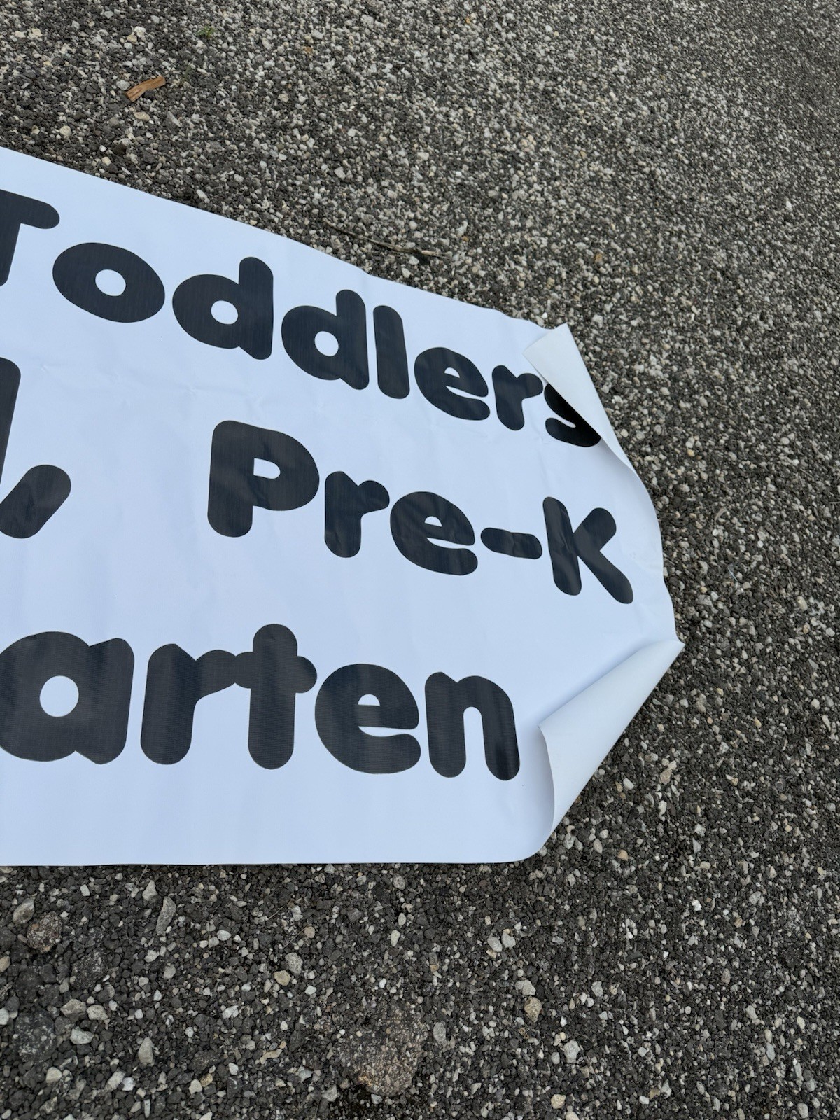 Vinyl sign homeschool 120 x 49 infant’s preschool kindergarten pre-K toddlers