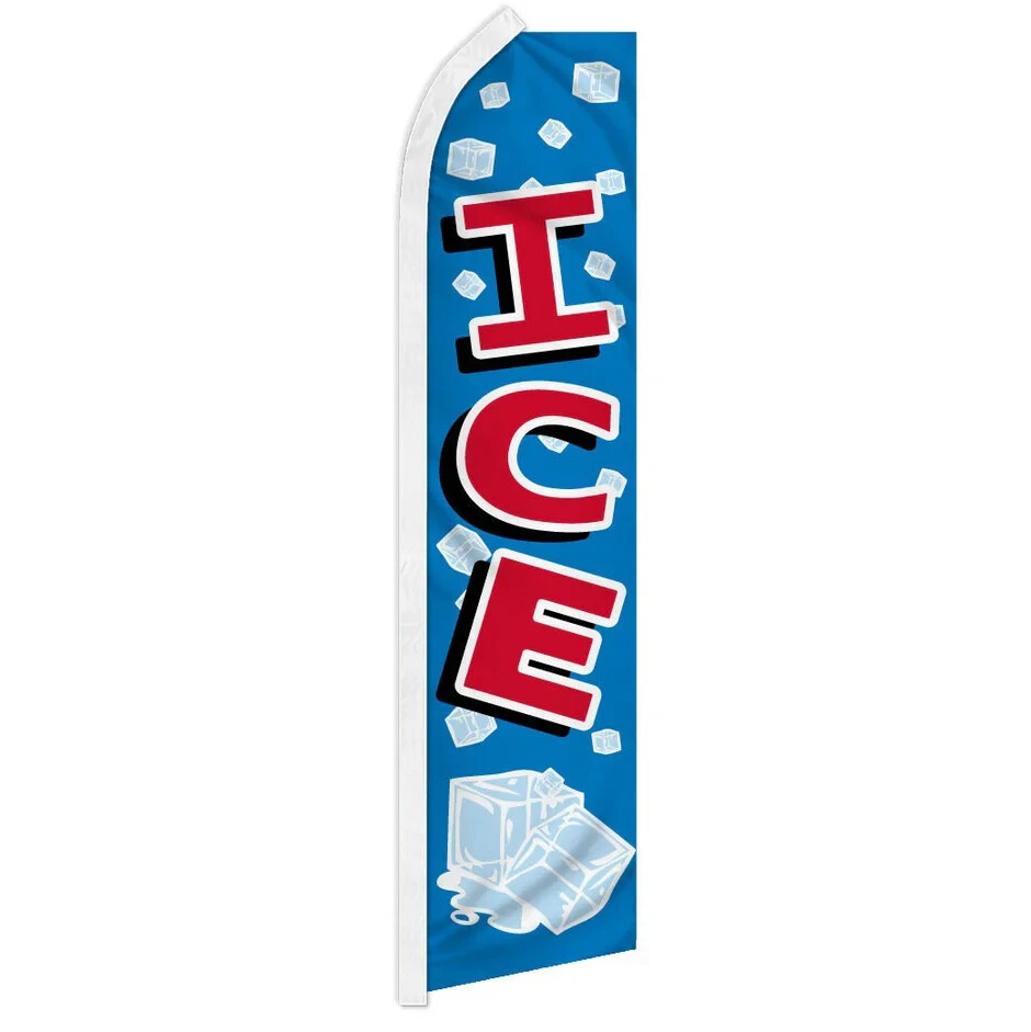 Ice Swooper Flutter Feather Flag Water Drinks Beverage Business Flag