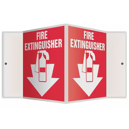 ACCUFORM PSP113 Fire Extinguisher Sign, 6 in Height, 8 1/2 in Width, Plastic,
