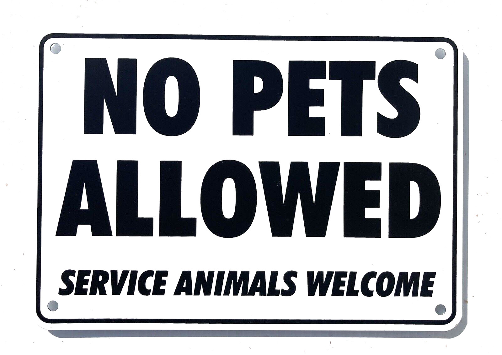 “NO PETS ALLOWED” Warning Sign – Heavy Duty Aluminum w/Simple, Easy to Read Text