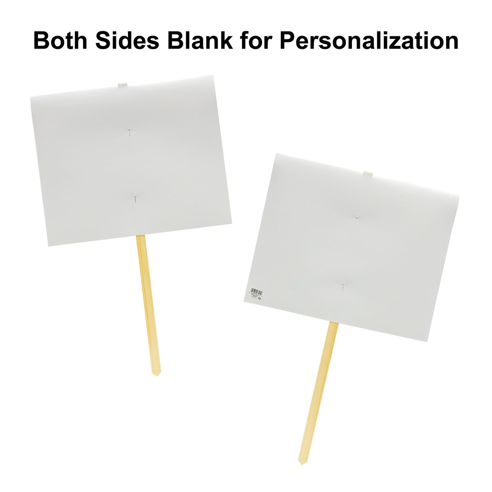 Beistle Blank Yard Signs 3 Pack, Double-Sided White Signs On 24-Inch Pine