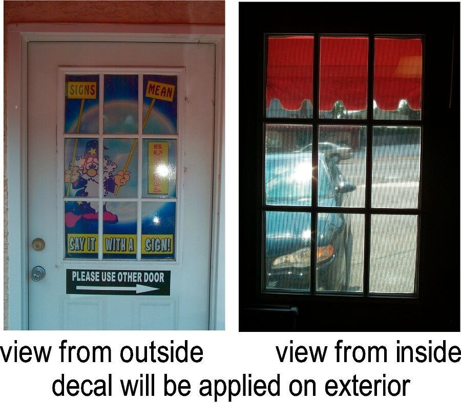 CLEARANCE SALE! 12″ x 30″ CELLPHONE UNLOCKING REPAIRS WINDOW PERFORATED VINYL